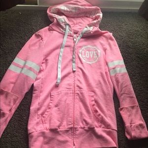 Pink zip up hoodie